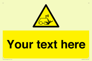 Custom warning run over by operator controlled machine